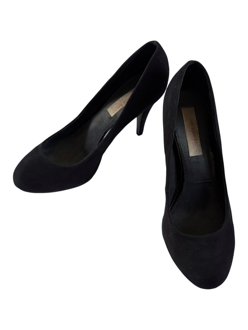 American Rag Cie Black Suede Round Toe Pumps Heels Size 9.5